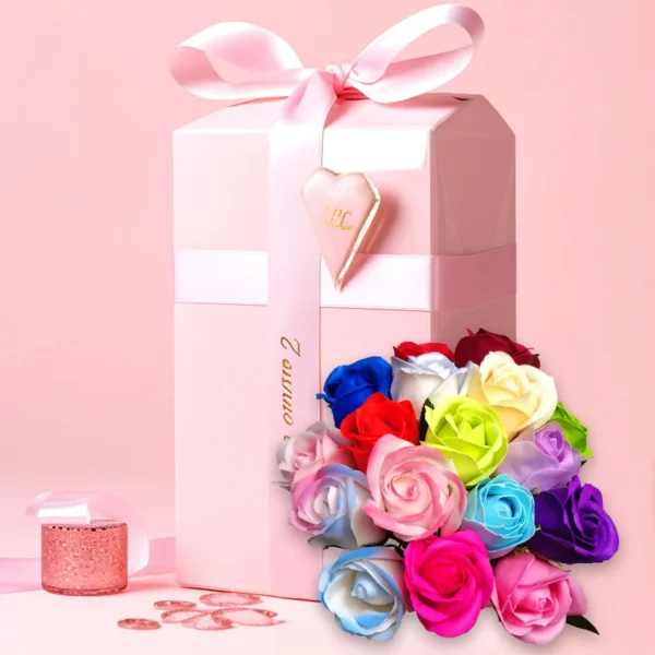 Artificial Rose Flowers Bouquet Bride Red Rose Soap Fake Rose Flowers White Pink Wedding Decorations Valentine's Day Gift - Image 2