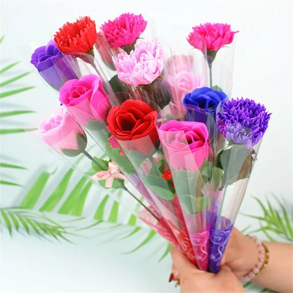 1pcs Artificial Flower Rose Never Wither Soap Flower Bouquet Scented Petal Home Decor Christmas Valentines Day Mothers Gift - Image 3