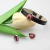 8mm/10mm Ladybug Slide Charms For Bracelet Women Jewelry Making Dog Pet Collar DIY Keychain Accessories Gift