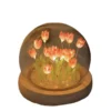 Artificial Tulip Flower Night Light Handmade DIY Bedside Lamp LED Night Lamp Bedroom Decor Christmas Birthday Gifts Table Lamp - Image 5